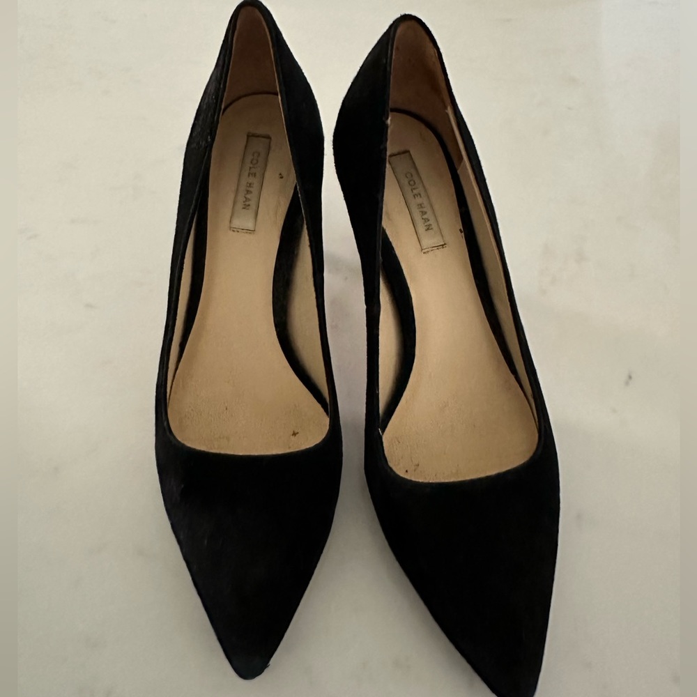 Cole Haan black velvet heels